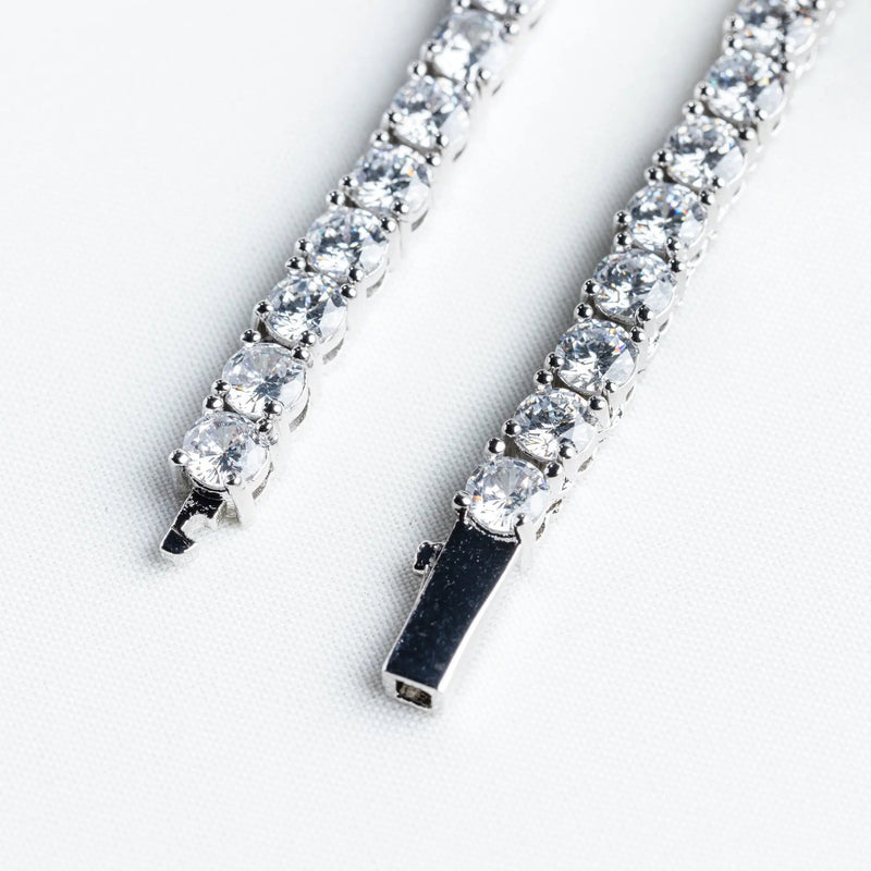 5mm Tennis Chain - White Gold