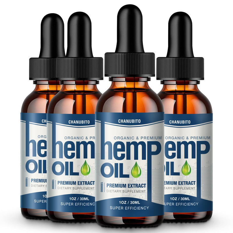CHANUBITO 4 Pack Omega Oil Drops – Organic High Potency