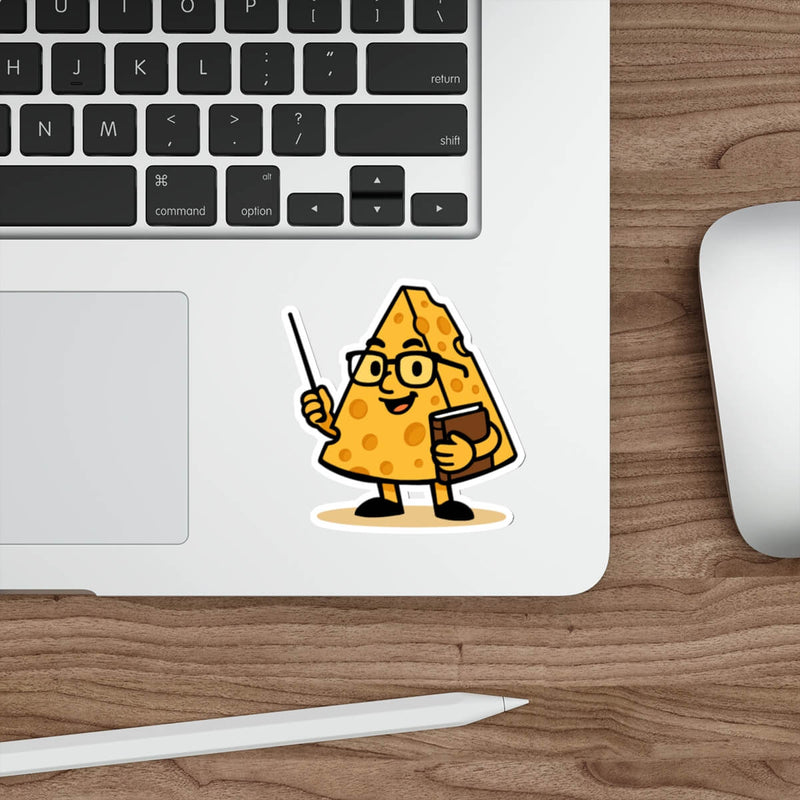 WATERPROOF Cartoon Cheese Teacher Sticker