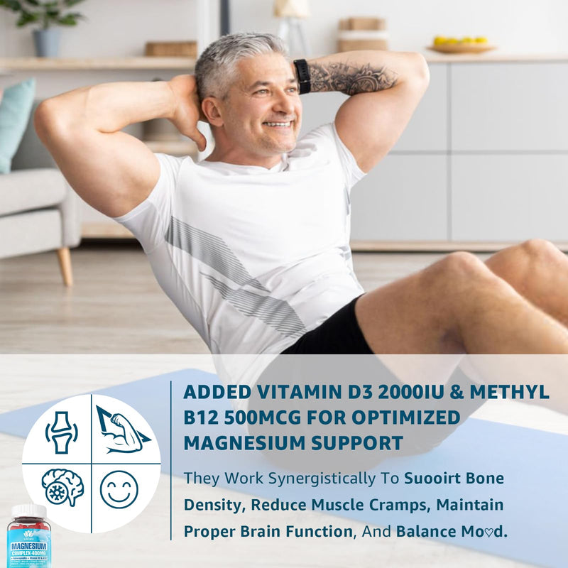 Magnesium Complex Gummies 400mg for Women & Men – 8 Forms, Sugar Free, Vegan