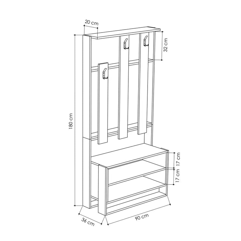 Chester Hall Stand Shoe Rack Multipurpose Hanger