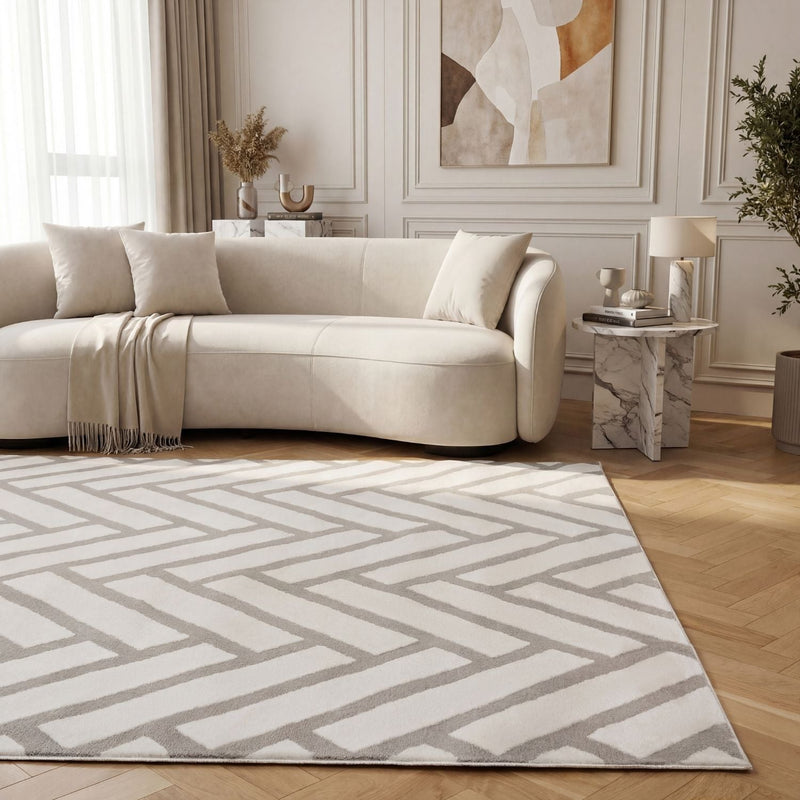 Loft Chevron Grey Rug