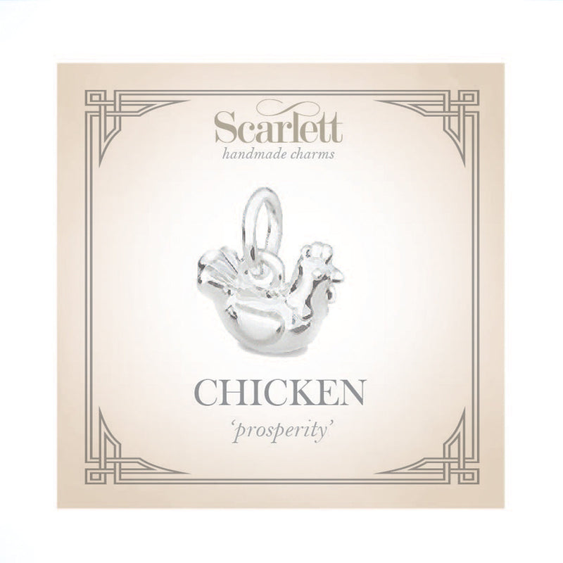 Chicken Silver Charm