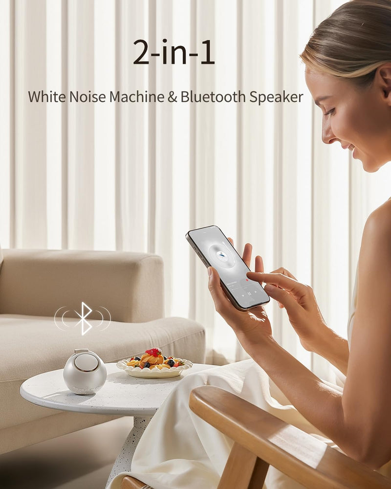 CHICWAY 2025 Mom's Choice Portable White Noise Machine with AI Cry Detection
