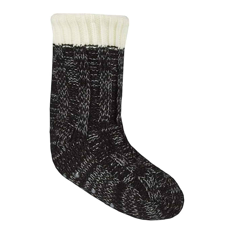 Children's Chunky Knit Non-Slip Lounge Gripper Socks for Kids Boys and Girls Warm Winter Indoor Footwear with Cute Colourful Patterns Sock Stack