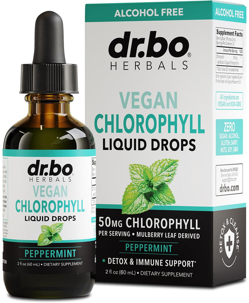 Chlorophyll Liquid Drops – Body Detox, Odor Cleanse & Immune Support | Vegan 2 oz