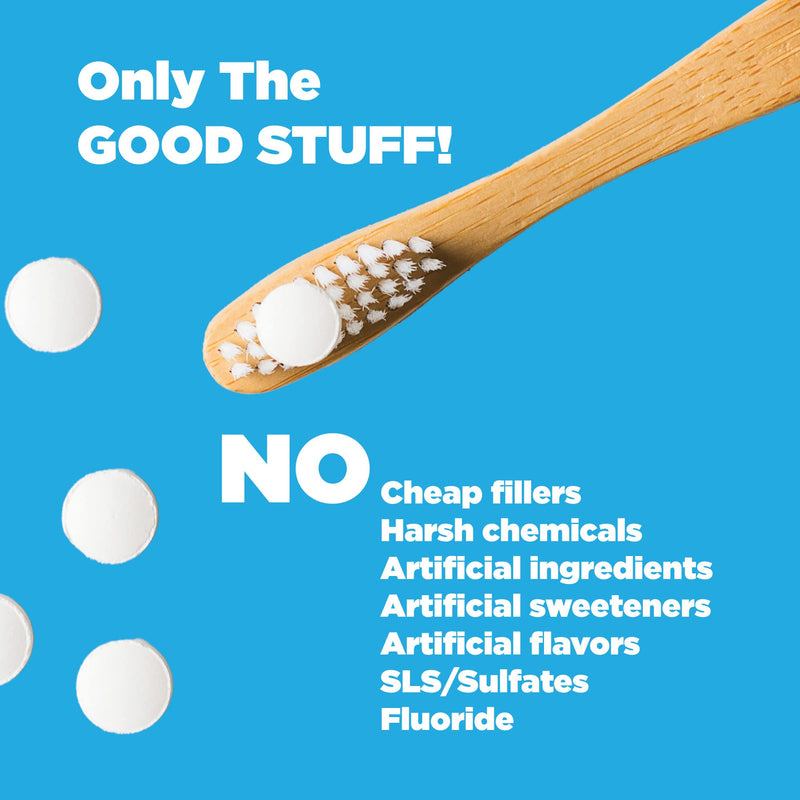 Chomp Super Whitening Toothpaste Tablets with Nano Hydroxyapatite | Fluoride Free
