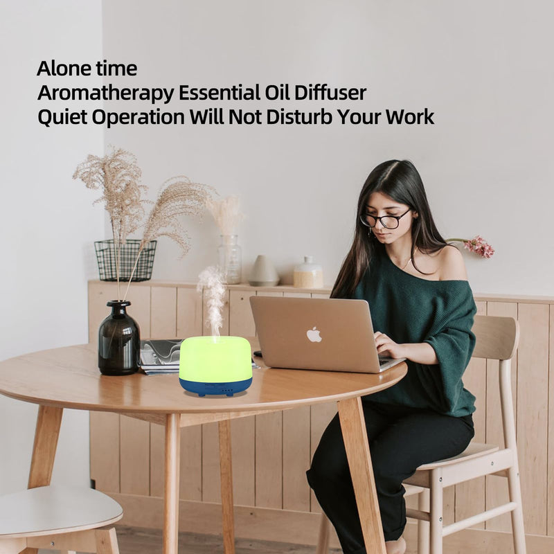 CHOUWEEK 300ML Aromatherapy Ultrasonic Diffuser | Remote Control, 7-Color LED, Auto-Off
