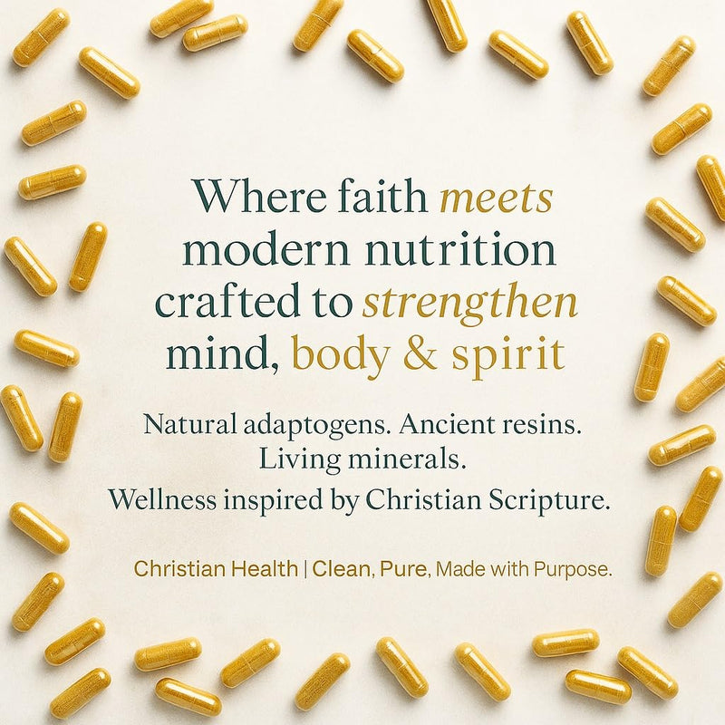 Christian Health Frankincense & Myrrh Olive Leaf Capsules – Vegan, GMP-Certified