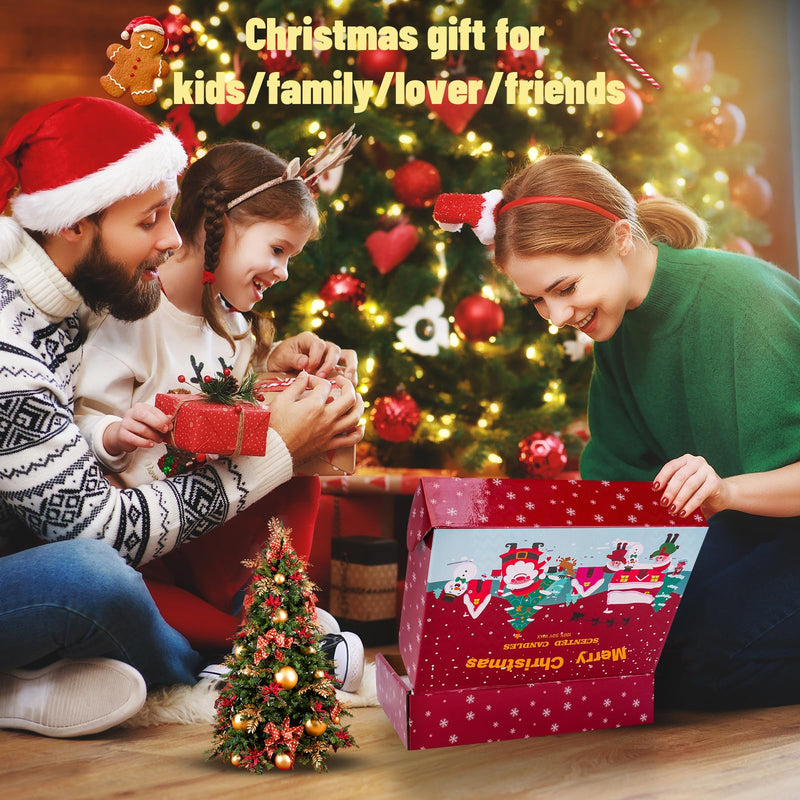 Christmas Candles Gift Set - 6 Pack, 3.5 oz Soy Candles for Home Scent & Relaxation | Gifts for Women