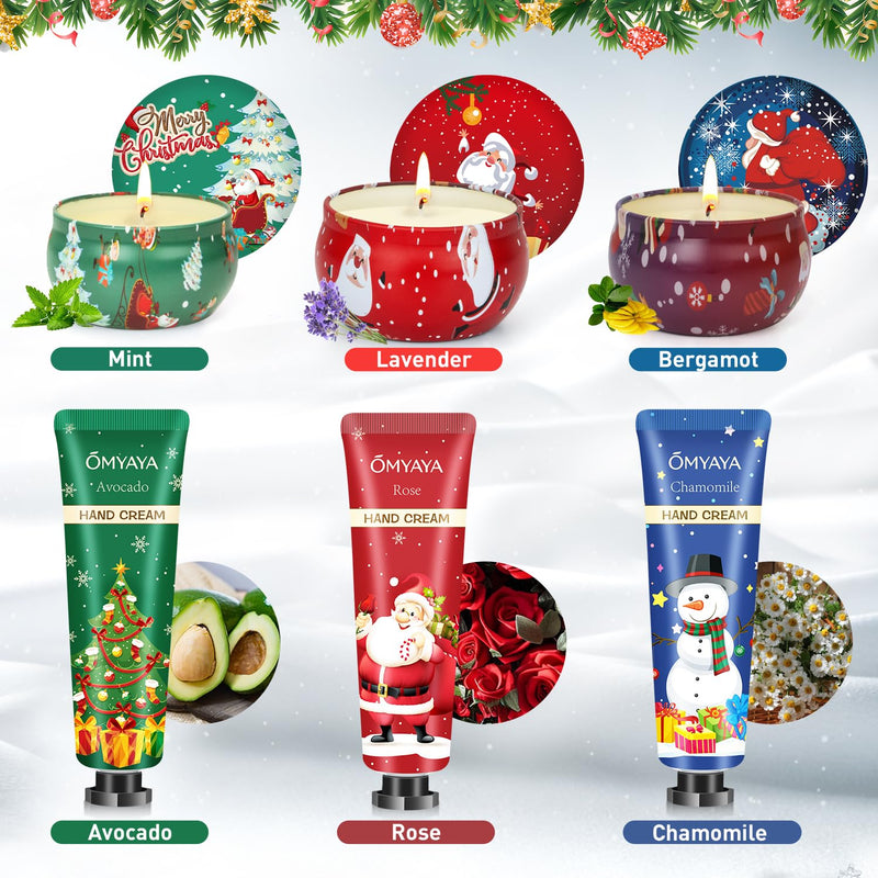 Christmas Gifts for Women: Scented Candles & Hand Cream Spa Set