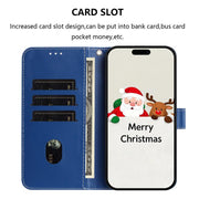 Christmas Series Buckle Leather Phone Case with Hand Strap, For iPhone 17e / 16e, For iPhone 17 Pro Max, For iPhone 17 Pro, For iPhone 17 - InStock