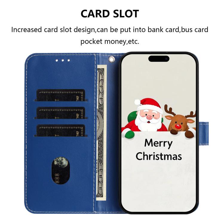 Christmas Series Buckle Leather Phone Case with Hand Strap, For iPhone 17e / 16e, For iPhone 17 Pro Max, For iPhone 17 Pro, For iPhone 17 - InStock
