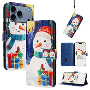 Christmas Series Buckle Leather Phone Case with Hand Strap, For iPhone 17e / 16e, For iPhone 17 Pro Max, For iPhone 17 Pro, For iPhone 17 - InStock