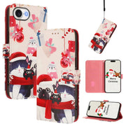 Christmas Series Buckle Leather Phone Case with Hand Strap, For iPhone 17e / 16e, For iPhone 17 Pro Max, For iPhone 17 Pro, For iPhone 17 - InStock