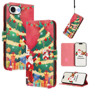 Christmas Series Buckle Leather Phone Case with Hand Strap, For iPhone 17e / 16e, For iPhone 17 Pro Max, For iPhone 17 Pro, For iPhone 17 - InStock