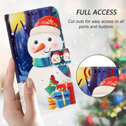 Christmas Series Buckle Leather Phone Case with Hand Strap, For iPhone 17e / 16e, For iPhone 17 Pro Max, For iPhone 17 Pro, For iPhone 17 - InStock