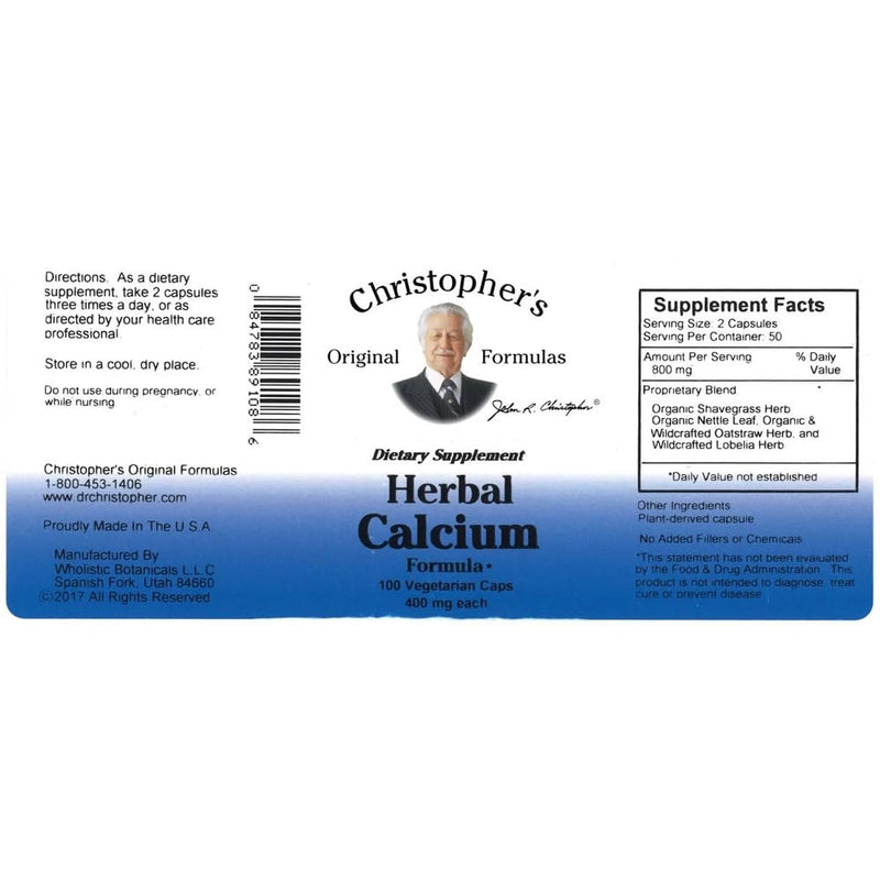 Christopher's Original Formulas Herbal Calcium - Natural Bone Support (4-Pack)