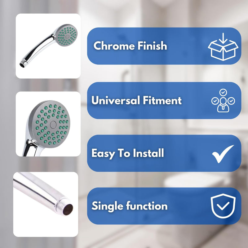 High Pressure Chrome Shower Head for Electric & Mixer Showers