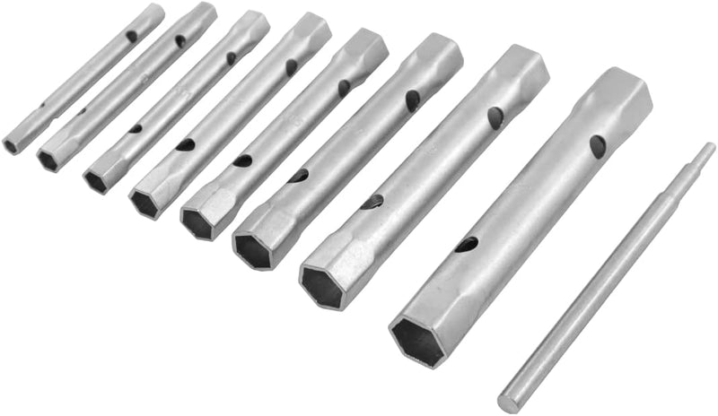 8pc Tubular Box Spanner Set 6mm–22mm with Tommy Bar