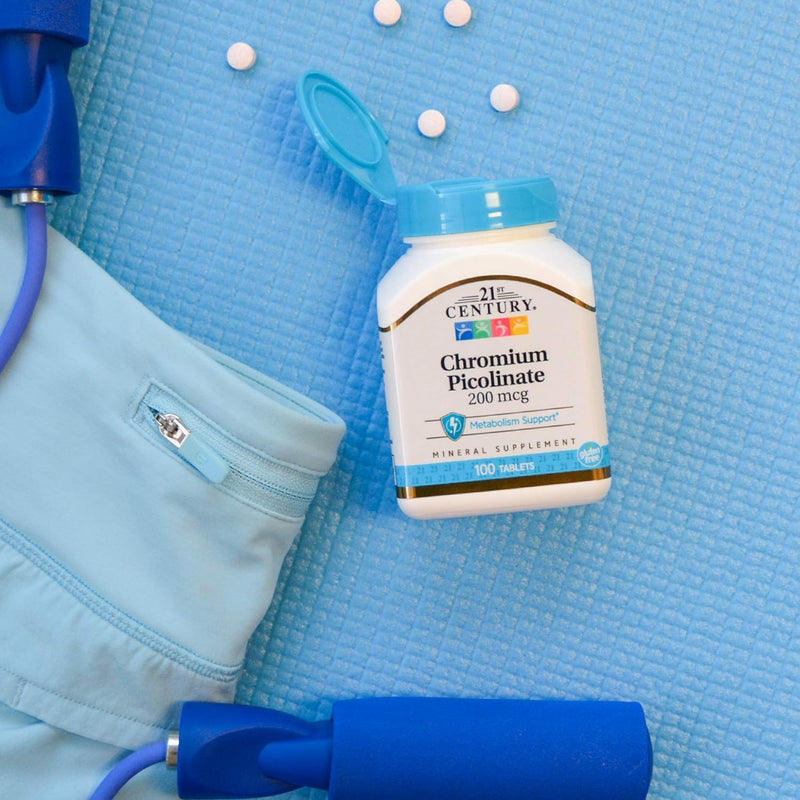 21st Century Chromium Picolinate 200 mcg — 100 Tabs