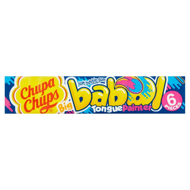 Chupa Chups Big Babol Blue Raspberry Flavour Soft Bubble Gum 6 Pieces 27.6g (Case of 20)