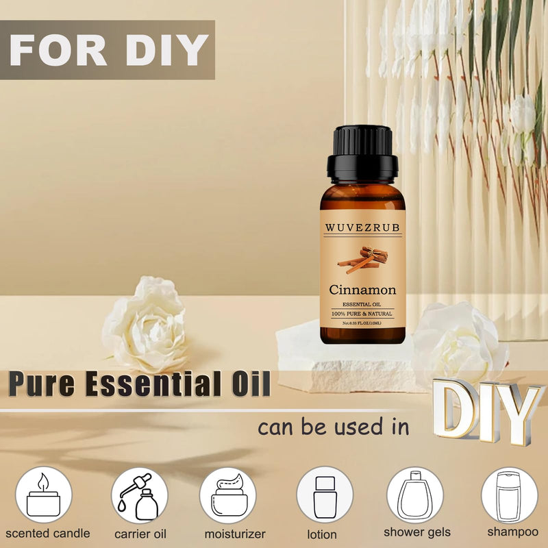100% Pure Cinnamon Essential Oil - 10ml | Aromatherapy Diffuser