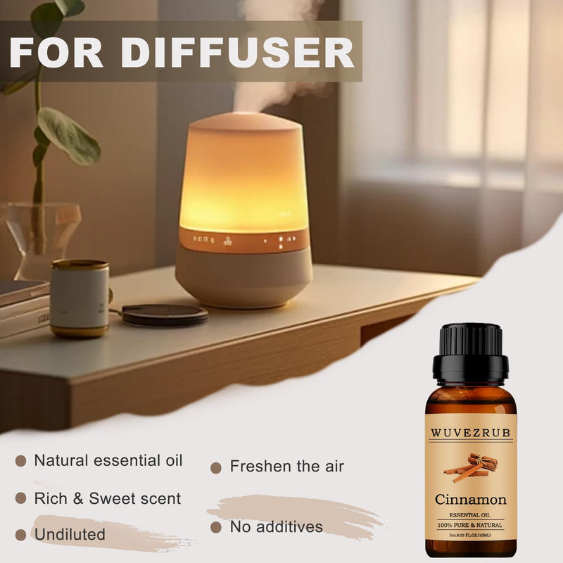 100% Pure Cinnamon Essential Oil - 10ml | Aromatherapy Diffuser