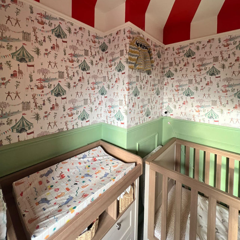 Anti-Roll Wedge Baby Changing Mat - Circus