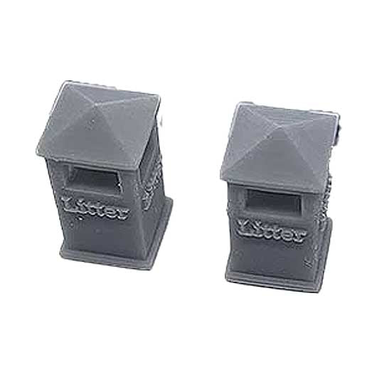 OO Scale Ready to Paint Civic Litter Bin - Style 1 (6 pack)