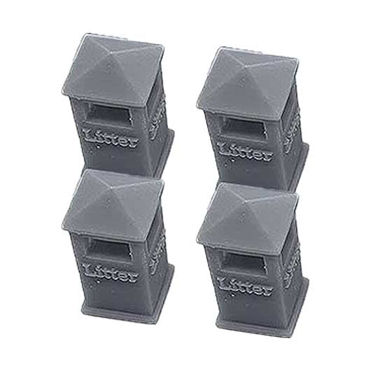 OO Scale Ready to Paint Civic Litter Bin - Style 1 (6 pack)