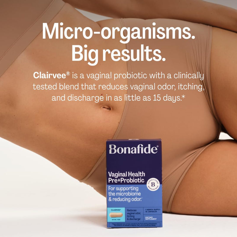 Clairvee by Bonafide – Vaginal Probiotic for Odor, Itching & Discharge (2-Month Supply)