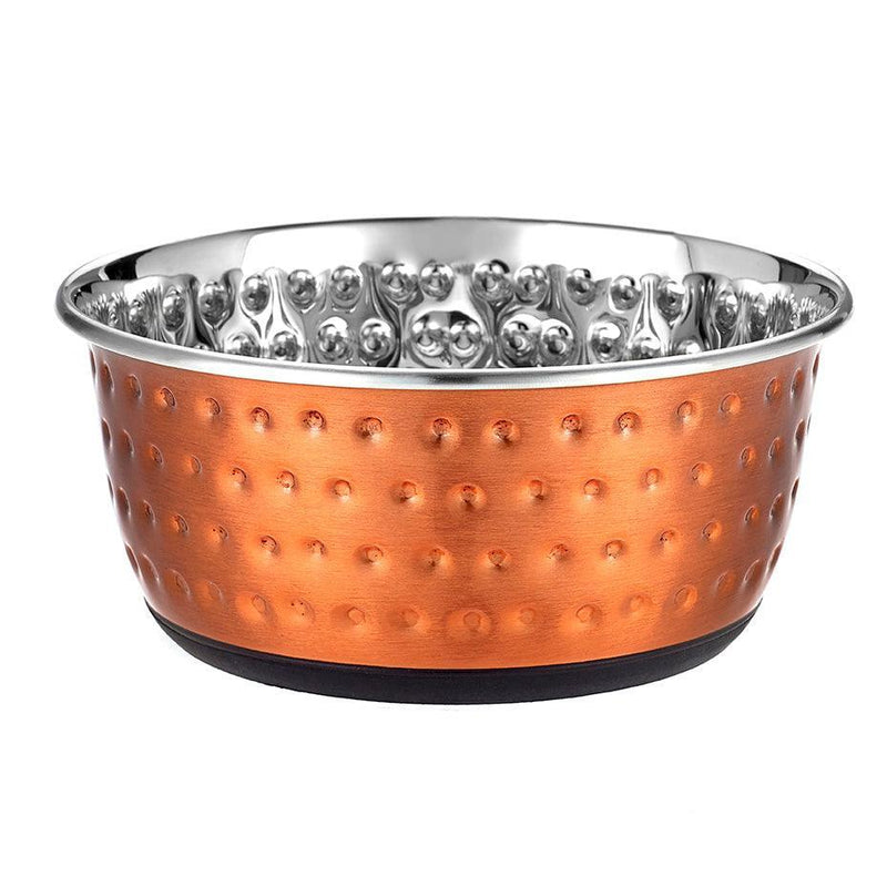 Classic Luxury Copper Colour Embossed Stainless Steel Dish 1900ml - Case of 6