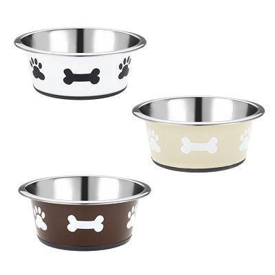 Classic Posh Paws Stainless Steel Neutral Non-Slip Dish 900ml - Case of 6