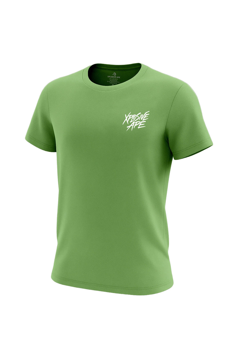 XAPE Classic Brush Script X Tech Tee - Lime