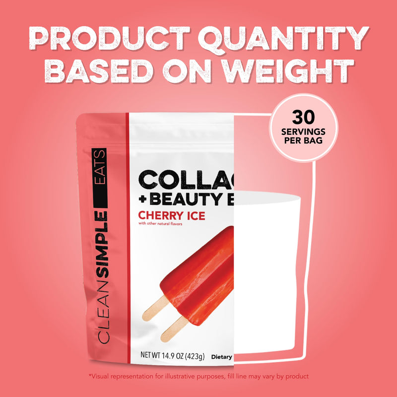 Clean Simple Eats Collagen Powder + Beauty Blend – Cherry Ice