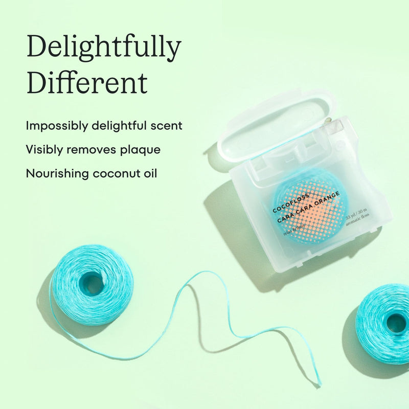 Cocofloss Woven Dental Floss – Dentist-Designed, Mint, Vegan (4 x 33 yd)