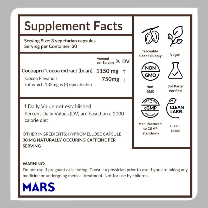 CocoaVia Memory+ Brain Supplement - 90 Day, 750 mg Cocoa Flavanols, Vegan & Gluten Free, 3-Pack