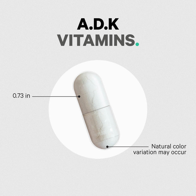 Codeage ADK Vitamins+ | Essential A, D3 5000 IU, K1 & K2 (MK4 & MK7) - 6-Month Supply | 180 Capsules | Non-GMO, Gluten-Free