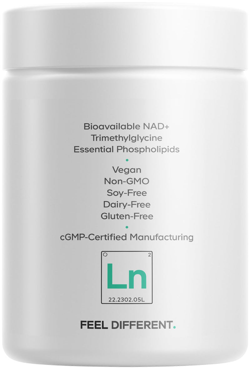 Codeage Liposomal NAD+ Supplement - 500 mg per Serving | Vegan, Non-GMO | 60 Capsules