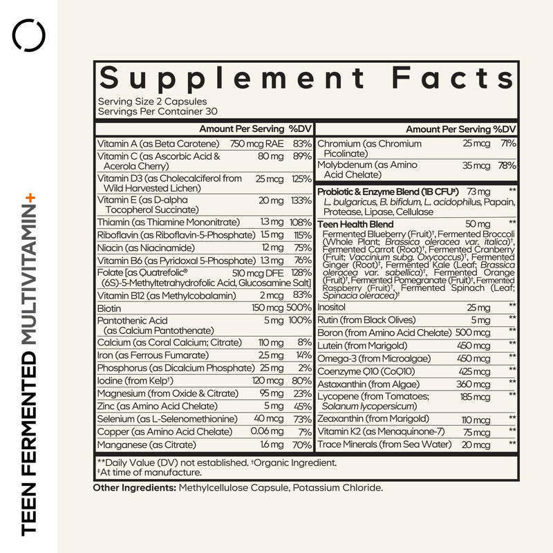 Codeage Teen Multivitamin - Daily Teen Vitamins with Omega-3 (2 Pack)