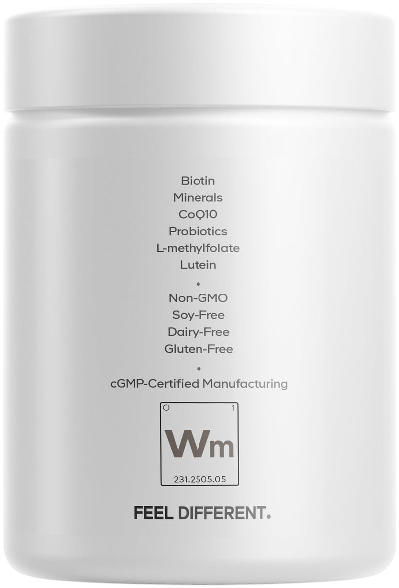 Codeage Women’s Multivitamin Platinum – A, D3, K1, K2, B12, CoQ10, Collagen, Probiotics • 90 Capsules
