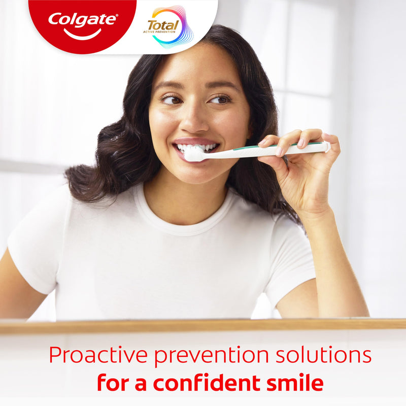 Colgate Total Active Prevention Clean Mint Toothpaste - 4 Pack, 5.1 oz | Anticavity Fluoride
