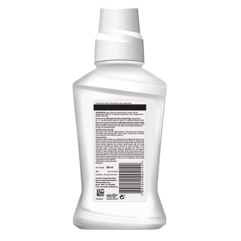 Colgate PerioGard Gum Protection Toothpaste 90g & Mouthwash 250ml – Dual Active Formula for Healthy Gums
