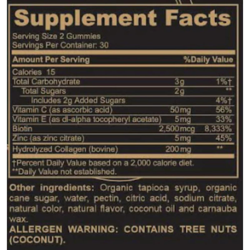 Black Girl Vitamins Collagen Gummies – Hair, Skin & Nails Support | Lemon, 60ct