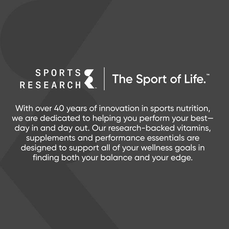 Sports Research Collagen Peptides – Hydrolyzed Type I & III for Skin, Nails & Joints