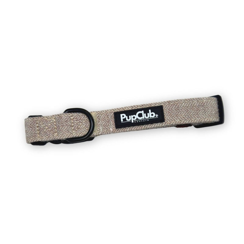PupClub Dog Collar - Tweed Brown