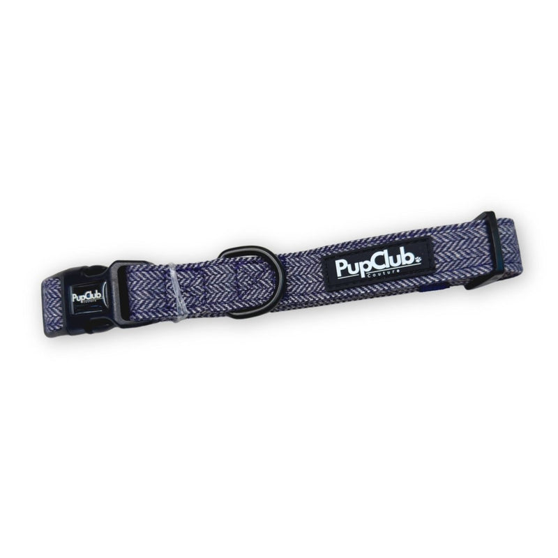 PupClub Dog Collar - Tweed Blue