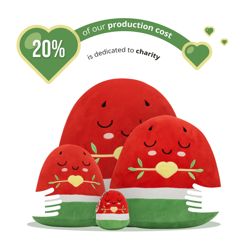 Pack of 6 Nūr Watermelon Plushies -  20cm Soft Cuddly Pillow Adorable Muslim Doll [SPECIAL DEAL]  | Ramadan & Eid Gift