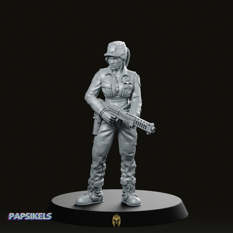 Colonial Marshal Rachel Coopers Miniature Sci-Fi Riflewoman